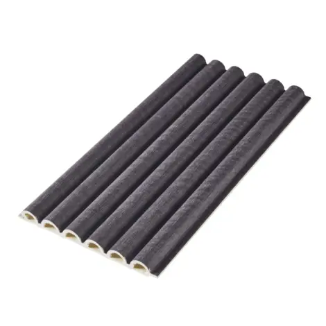 Round Slat Charred Wood